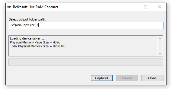 Start Using the Belkasoft Free RAM Capture Tool