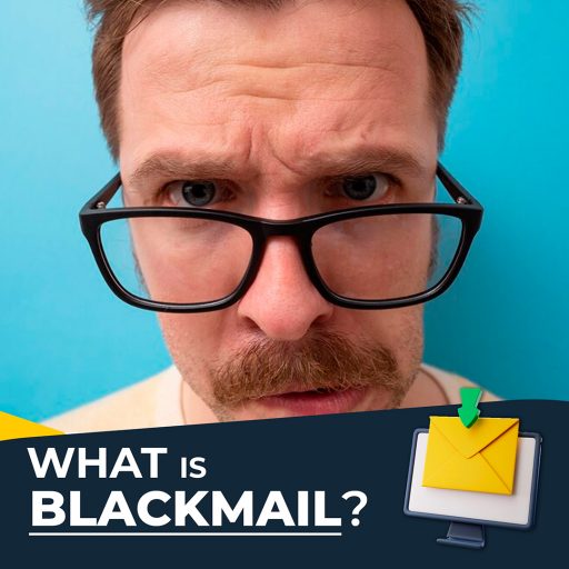 A man looking for answers on what is online blackmail