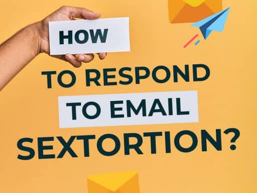 An illustration of a emails containing a threatening email message, symbolizing the stress of email sextortion.