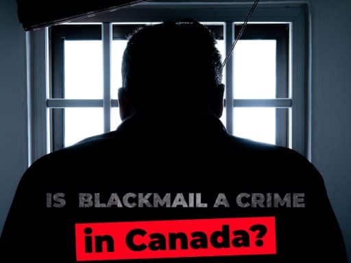 An illustration of a scammer behind bars, symbolizing the consequences of blackmail in Canada.