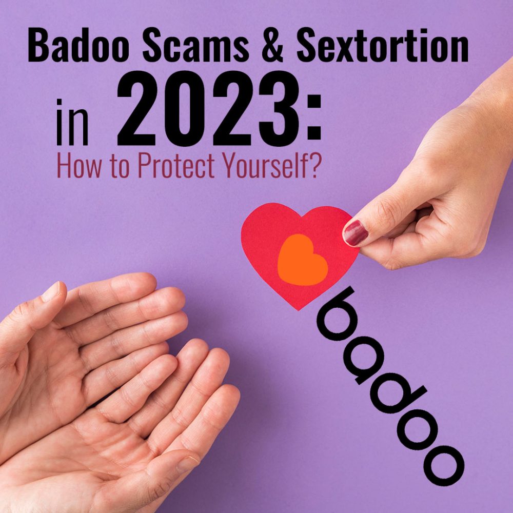 An illustration of a hand offering a Valentine card, symbolizing deception, in a Badoo Scam