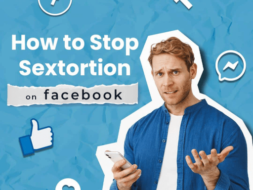 A man searching for how to stop his case of facebook sextortion