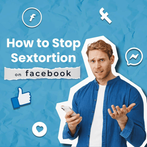 A man searching for how to stop his case of facebook sextortion