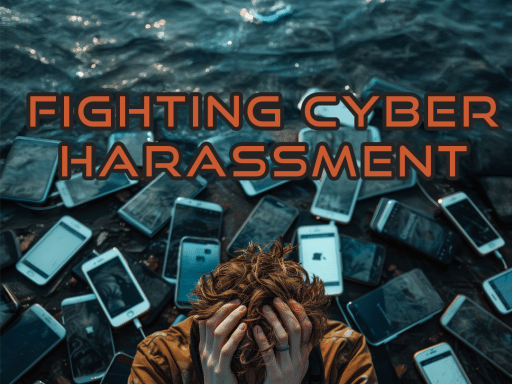 An young person contemplates how to fight against cyber harassment