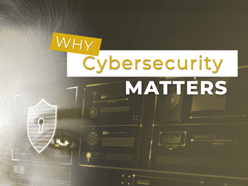 Image with text "Why Cybersecurity Matters" and Digital Forensics Corp logo, featuring a shield icon and digital interface elements.