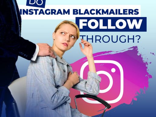 An illustration of a man attempting to extort a woman, symbolizing the threat and emotional strain of blackmail on Instagram.