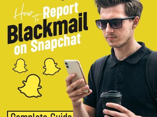 A man finding resources while browsing his phone for information on reporting blackmail on Snapchat.